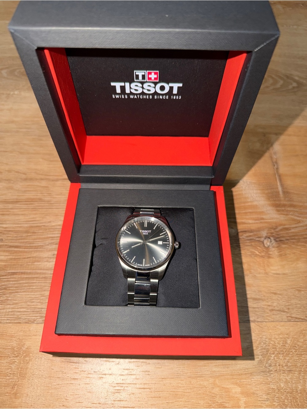 TISSOT PR 100 40MM Gray Dial Quartz Watch T150.410.11.081.00 Stainless Steel